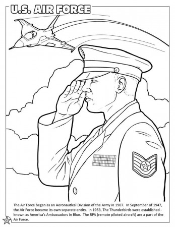 air force coloring book | Us Air Force Coloring Pages Coloring Pages | Coloring  pages, Coloring pictures, Veterans day coloring page