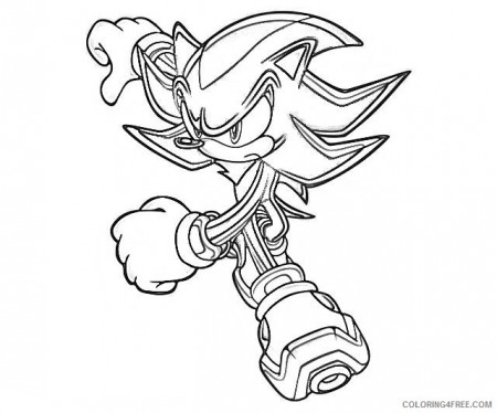 sonic boom coloring pages shadow the hedgehog Coloring4free -  Coloring4Free.com