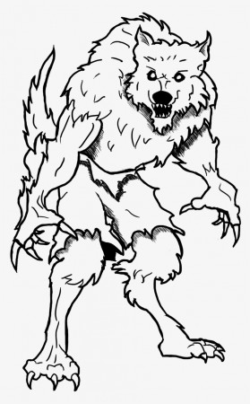 Wolf Coloring Pages Werewolf - Werewolf Coloring Page Halloween - 762x1242  PNG Download - PNGkit