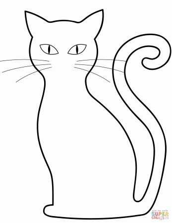 Black Cat coloring page | Free Printable Coloring Pages