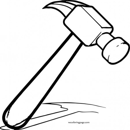 Carpenter Hammer Coloring Page in 2020 | Coloring pages, Color, Hammer