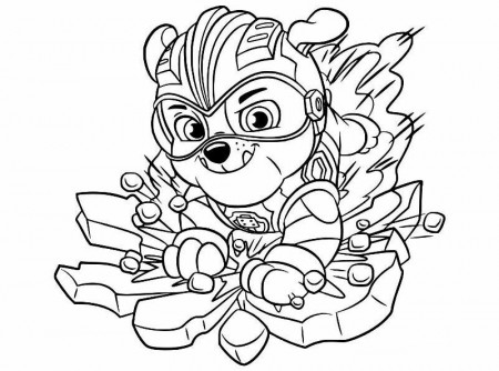 Kids-n-fun.com | Coloring page Paw Patrol Mighty Pups Mighty Pups Rubble