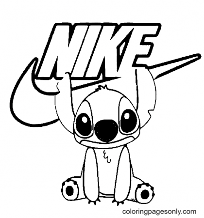 Stich Nike Coloring Pages - Nike Coloring Pages - Coloring Pages For Kids  And Adults