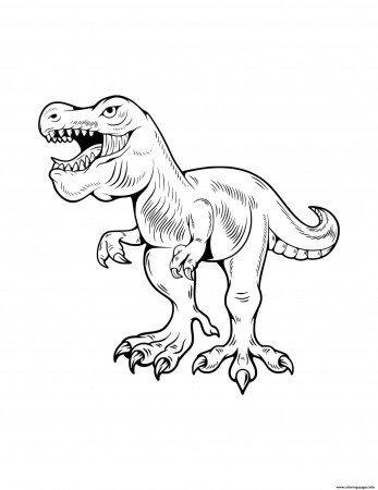 Dinosaur Giganotosaurus Attack Coloring Pages Printable