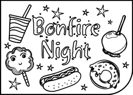 Bonfire Night 5 Coloring Page - Free Printable Coloring Pages for Kids