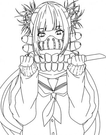 Toga Himiko in My Hero Academia Coloring Page - Free Printable Coloring  Pages for Kids