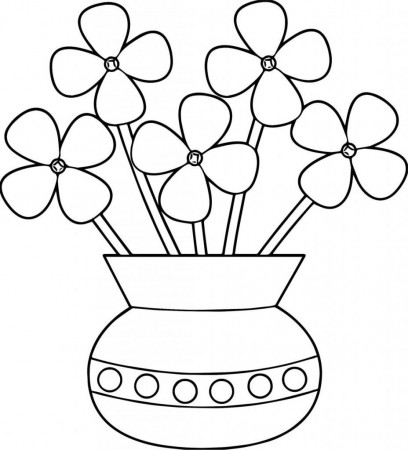 Flower Pot Coloring Pages - Best Coloring Pages For Kids | Printable flower  coloring pages, Flower coloring pages, Flower coloring sheets