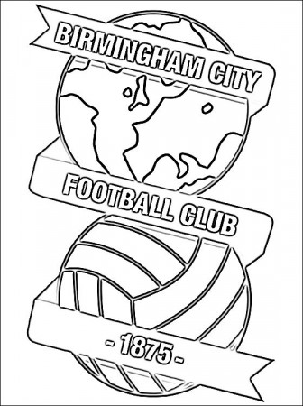 Coloring page of Birmingham City F.C. logo | Coloring pages