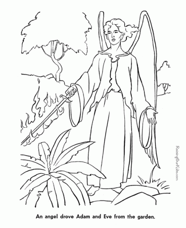 Angels Christian Coloring Page - Coloring Pages For All Ages