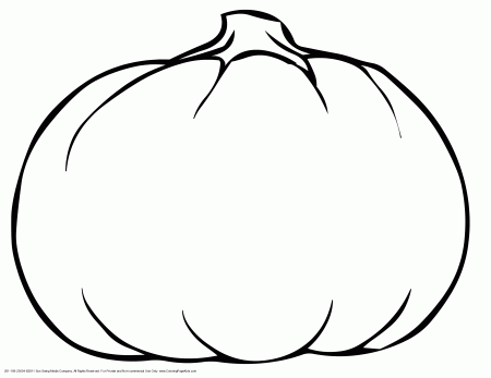 Wide Jack-o-lantern Pumpkin Coloring Page