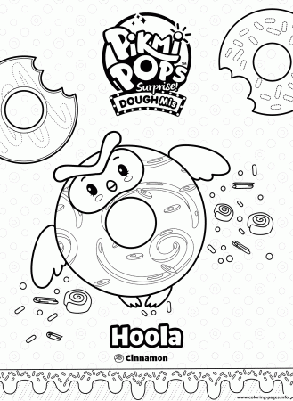 Doughnut Pikmi Pops Hoola The Owl Coloring Pages Printable