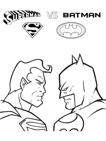 printable superman vs batman coloring pages for kids free ...