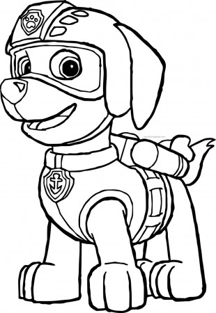 Coloring Pages : Chase From Paw Patrol Coloring Page Kind ...