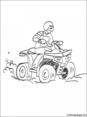 All-terrain vehicle (ATV) coloring page | Coloring pages