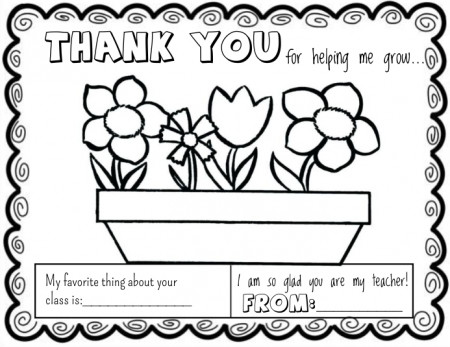 Teacher Appreciation Coloring Page Template | PosterMyWall