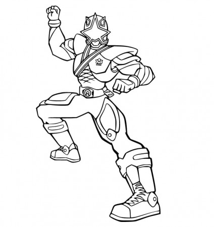 Samurai Red Ranger Coloring Page - Free Printable Coloring Pages for Kids