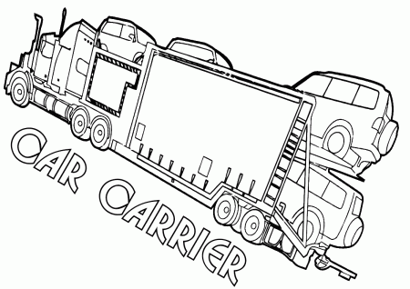 Car Carrier coloring pages