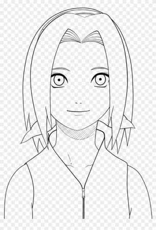 Naruto Sakura Drawing - Sakura From Naruto Coloring Pages Clipart  (#4707077) - PikPng