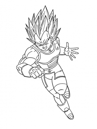 Top 20 Printable Vegeta Coloring Pages - Anime Coloring Pages
