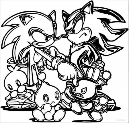 Good And Bad Sonic The Hedgehog Coloring Page - Coloring And Drawing