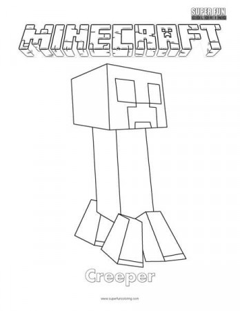 Minecraft Creeper Coloring Page - Super Fun Coloring
