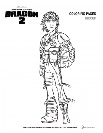 How to Train Your Dragon 2 coloring pages and activity sheets