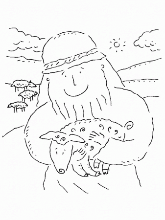 Lost Sheep coloring pages | The Parable of the Lost Sheep