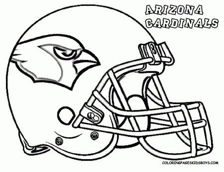 Cardinals Helmet Coloring Pages - Coloring Pages For All Ages