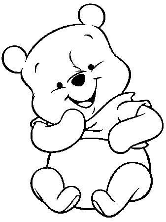 Baby Winnie The Pooh - Coloring Pages for Kids and for Adults