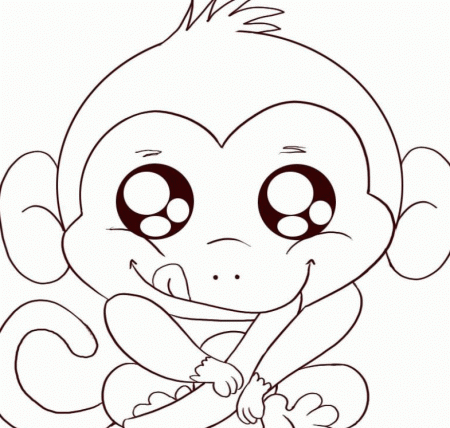 Best Photos of Girl Monkey Coloring Pages - Cute Baby Monkey ...