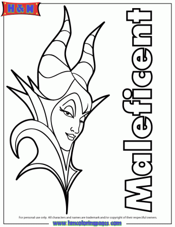 Free Printable Maleficent Coloring Pages | H & M Coloring Pages