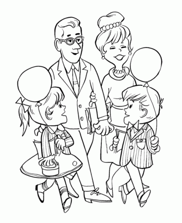 Grandparents Day Coloring Pages - Grandparents take us to the fair ...
