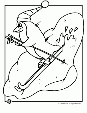 Christmas Penguin Coloring Pages | Animal Jr.