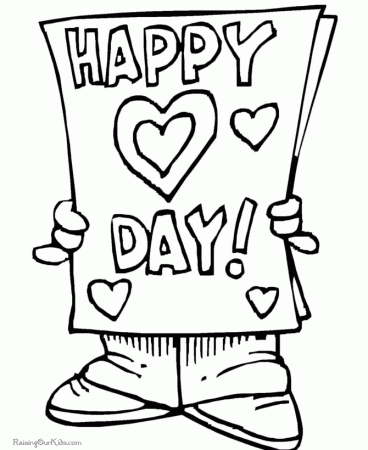 Happy Valentine Coloring Pages - 001