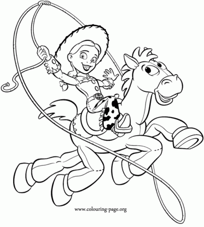 Toy Story - Jessie and Bullseye coloring page