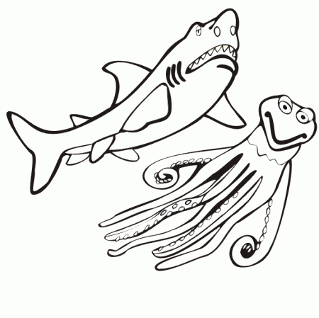 Animal Coloring Pages: Shark coloring pages