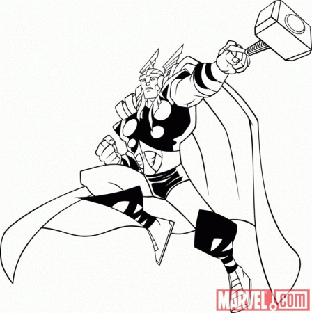 thor the avengers Colouring Pages