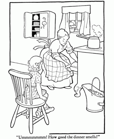 MOTHER'S KITCHEN Colouring Pages