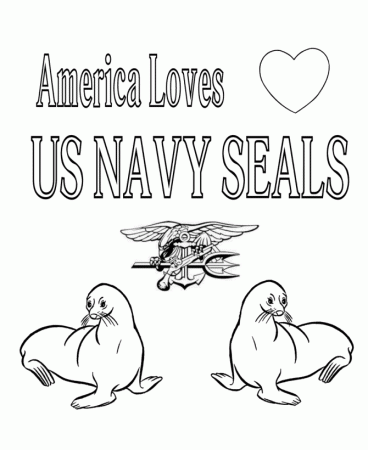 Armed Forces Day Coloring Pages | USA Loves Navy Seals coloring 