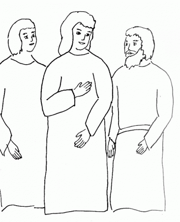 jesus on road to emmaus Colouring Pages