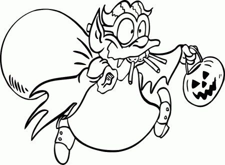 Vampire Coloring Page | Vampire Trick or Treater