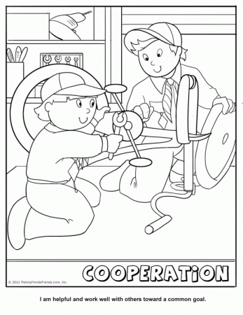 Cub Scout Coloring Page Core Value Cooperation Jpg 145953 Honesty 