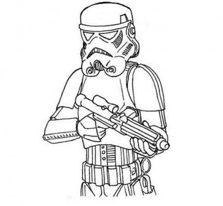 Print Easy Stormtrooper Star Wars Coloring Pages or Download Easy 