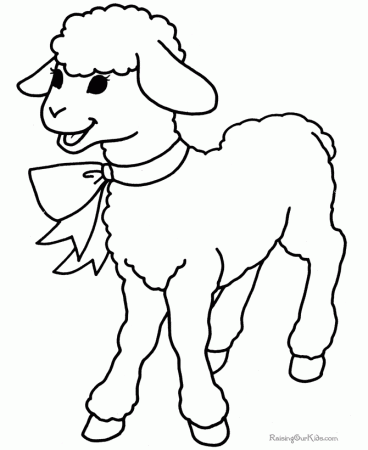 most cutest Lamb Coloring Pages For Kids | Great Coloring Pages