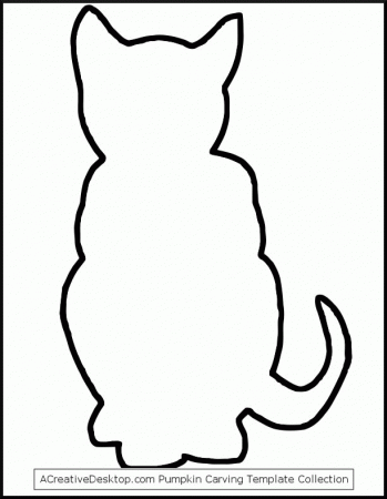 photo black-cat-outline-stencil.png | Paper crafts