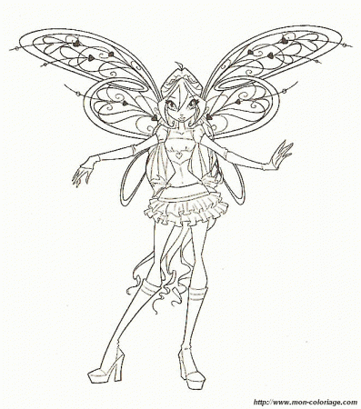 coloring Fairy, page winx club bloom fairy