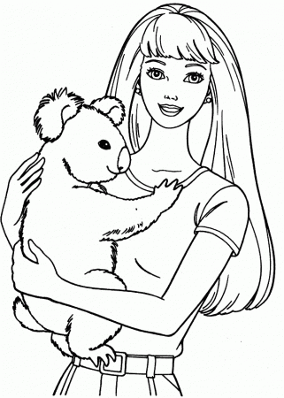 Barbie Doll Coloring Book - Barbie Dolls Cartoon Coloring Pages 