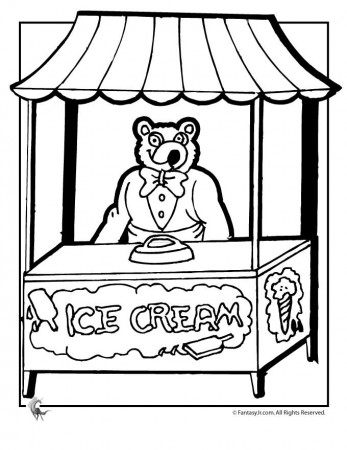 Fantasy Jr. | Ice Cream Shop Coloring Page