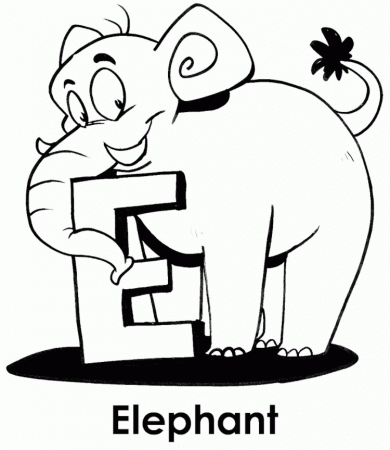 E For Baby Elephant Coloring Pages - Activity Coloring Coloring 