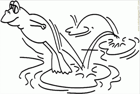 Coloring Pages Frog Coloring Page 01 (Amphibians > Frog) - free 
